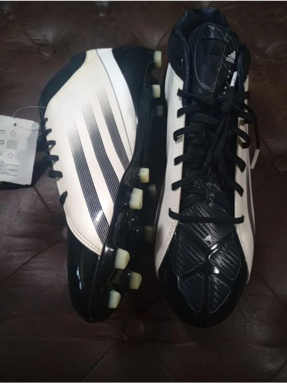 New Black Adidas Adizero 5-Star Soccer/Football Cleats Mens Size 15